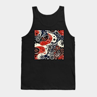 Abstract Swirls and Waves Effect illustration Tank Top